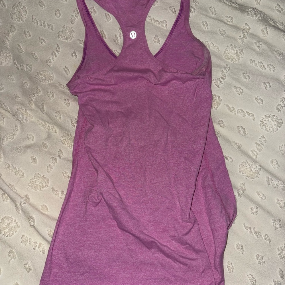 Lululemon Cool Racerback Heathered Rose Tank Top - Picture 3 of 3
